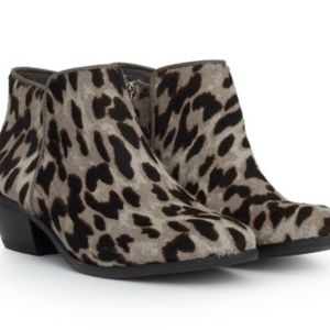 Sam Edelman Gray Leopard "Petty" Ankle Boot
